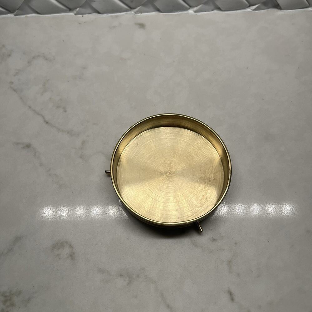 PartyLite Brass Disc Plate Candle Votive Holder Replacement Part removable plate